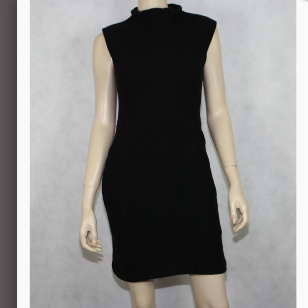 Zara Collection Black Wool Sleevless Dress